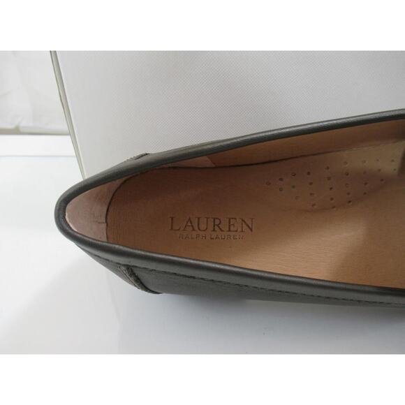 Women's LAUREN Ralph Lauren Wynnie Leather Penny Loafer Olive Green - Picture 9 of 11